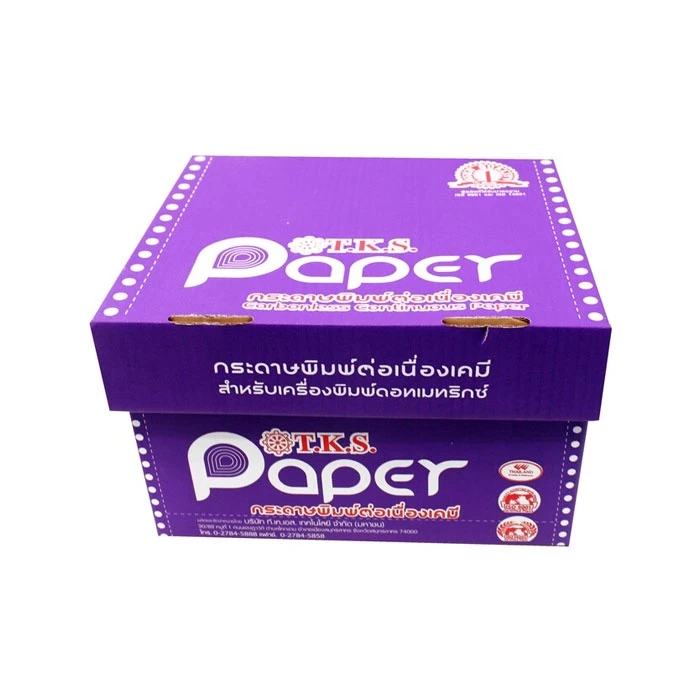 กระดาษต่อเนื่องเคมี T.K.S. Paper ขนาด 9X11 นิ้ว 3ชั้น ไม่มีเส้น_1